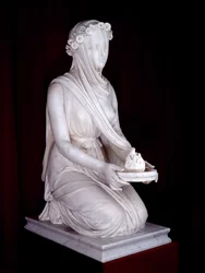 Statue af en vestalsk jomfru (marmor)