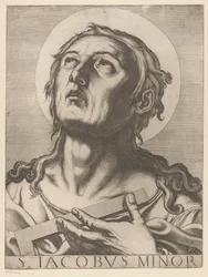 Heilige Jakobus de Mindere St. Jakob den Mindre (titel på objekt) Kristus, Maria og de tolv apostelen (serietitel) The Sacred Apostolic College (serietitel)
