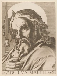 Sankt Matthæus Sankt Matthias (titel på objekt) Kristus, Maria og de tolv apostelen (serietitel) The Sacred Apostolic College (serietitel)