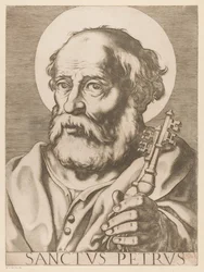 Sankt Peter Sankt Peter (titel på objekt) Kristus, Maria og de tolv apostelen (serietitel) The Sacred Apostolic College (serietitel)