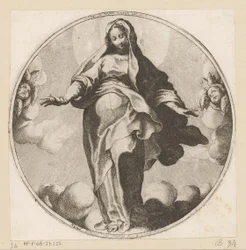Mary i skyerne Sancta Maria Mater Dei (titel på objekt)