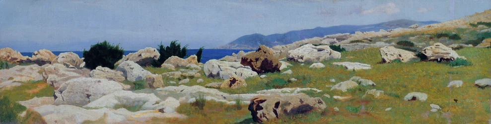 Castiglioncello fra Punta del Bocca, ca. 1864 (olie på lærred)