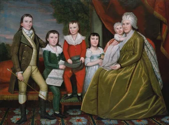 Mrs. Noah Smith og hendes børn, 1798.