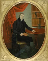Portræt af en Connecticut urmager, ca. 1800.