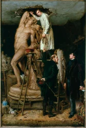 John Graham Lough i sit atelier, 1881