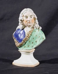 Staffordshire portrætbuste af George Frederick Händel (1685-1759) (blyglaseret lertøj)