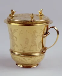 Chokoladekop af guld, ca. 1685 (sølv) (se 208938)