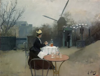 Plein air - Casas, Ramon (1866-1932) - ca. 1890 - Olie på lærred - 50,5x65 - Cataloniens nationale kunstmuseum, Barcelona