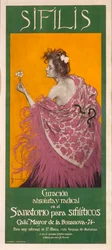 Syfilis (plakat) - Værk af Ramon Casas (1866-1932) - 1900 - Farvelitografi - 80x34,3 - Cataloniens nationale kunstmuseum, Barcelona