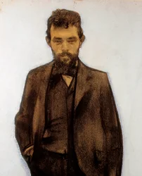 Portræt af Amadeo Vives (1871-1932) komponist (pastel)
