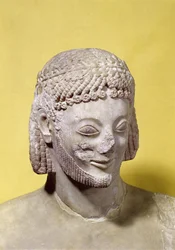 Head of the Rampin Rider, ca. 550-540 BC (marmor)