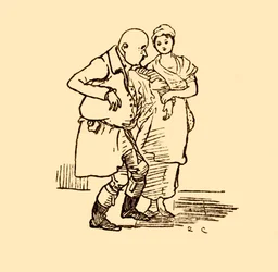 John Gilpin ankommer, hatløs og parykløs igen, 1878, c1918.