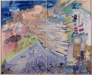 Maleri "La Fee Electricite" af Raoul Dufy (1877-1953)