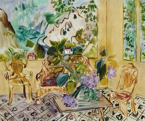 Sunroom Window, Mountain View (olie på lærred)