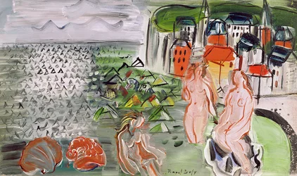 Bugten ved Sainte-Adresse (olie på lærred)