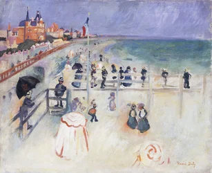 Stranden ved Sainte-Adress; La Plage de Sainte-Adress, ca. 1905 (olie på lærred)