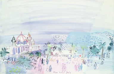 The Casino at Nice, ca. 1936 (gouache og akvarel på papir)