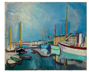 Havnen i Le Havre, ca. 1905-1906 (olie på lærred)