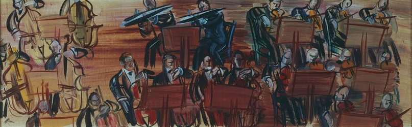 Orkestret, af Raoul Dufy (1877-1953). Frankrig, 20. århundrede.