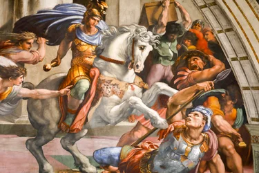 Udvisning af Heliodorus fra templet. 1511-1512 (fresko)
