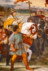 Møde mellem St. Leo den Store og Attila. 1511-1514 (fresko)