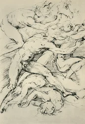 Slagscene, begyndelsen af det 16. århundrede, 1943.