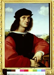 Portræt af Agnolo Doni, 1505-1506 Maleri af Raphael