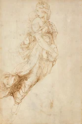Recto: Undersøgelse for figuren af Melpomene, c1500-1520