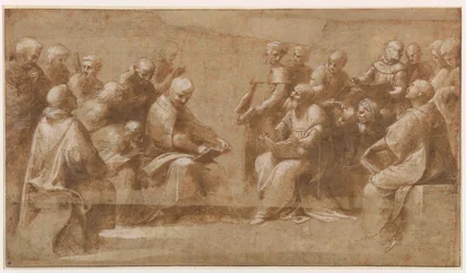 Studie til Disputationen af det hellige sakramente, 1508-1510.