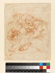 Den hellige familie, ca. 1510-12 (kridt på papir)