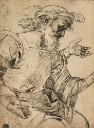 Profeten Ezekiel; tegning af Raphael. Gallerie dellAccademia, Venedig