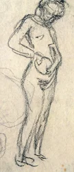 Nøgenstudie, ca. 1905 (tegning)