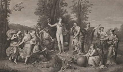 Apollon og muserne på Parnassus, 1784., 1784.