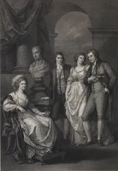 Familieportræt af Catherine Petrovna Baryatinskaya 1750-1811, født prinsesse af Holstein-Beck, 1793