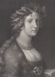 Poesi, en kvinde med laurbærkrone, 1827