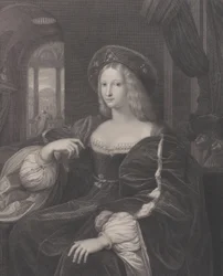 Portræt af Doña Isabel de Requesens og Enrìques de Cardona-Anglesola tidligere identificeret ..., 1821