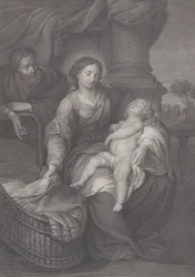Den hellige familie med Kristusbarnet sovende i jomfruens skød, 1786