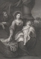 Den Hellige Familie, med Kristusbarnet sovende i Jomfruens skød, ca. 1778-86