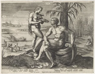 Flegmatisk temperament Phlegmaticus (titel på objekt) Vier temperamenten (serietitel)
