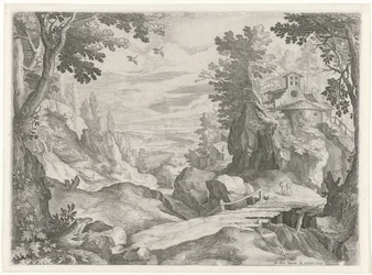 Landskab med et kapel