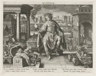 Nuptiae som personificering af ægteskabet Nvptiae (titel på objekt) Prinsens vigtigste aktiviteter (serietitel) Schema, seu speculum principum (serietitel)