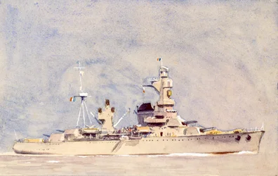 Fransk cuirass, ca. 1900 (gouache på papir)