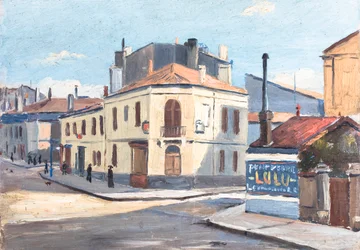 Rue a Bordeaux (olie på træ)