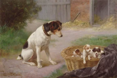 A Proud Mother, ca. 1910 (olie på lærred)