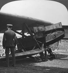 Panserbelagt tysk fly brugt til at angribe de allierede skyttegrave, Første Verdenskrig, c1914-c1918