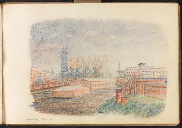 Magdeburg camp, marts 1915 (tegning)