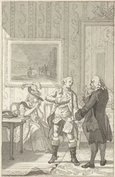 Illustration til skuespillet Het Tweegevegt af Jester