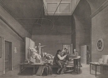 Tegneakademiet ved Felix Meritis Society i Amsterdam, ca. 1800.