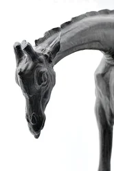 Stor giraf med sænket hoved, modelleret 1909-10, støbt før 1913 (bronze) (se også 3084917-43)