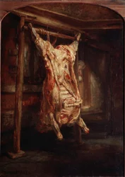 Le boeuf barche Maleri af Rembrandt Harmenszoon van Rijn (1606-1669) 1655 Dim. 94x59 cm Paris, Musée du Louvre